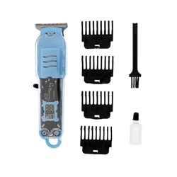 Машинка для стрижки LTRI-14, 4 насадки, 1,5/2/3/4 мм, USB, голубая