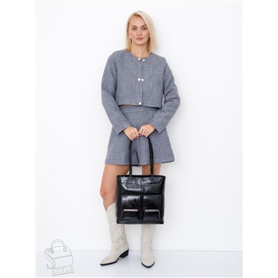 Сумка женская кожаная 0929CY black Polina&Eiterou