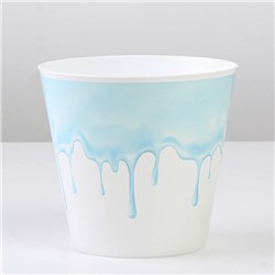 Кашпо для цветов «Текстура», 800 мл, d=12 см, h=11 см, пластиковое