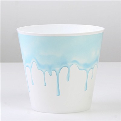 Кашпо для цветов «Текстура», 800 мл, d=12 см, h=11 см, пластиковое