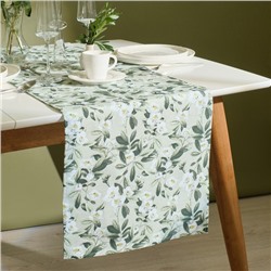 Дорожка «Доляна» Apple flowers, 40×146 см, 100% хлопок, рогожка 164 г/м²