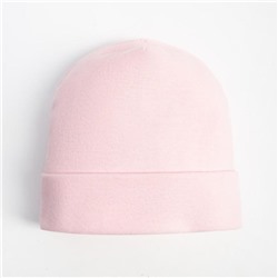Шапка двухслойная для девочки MINAKU: Cozy Winter, розовая, размер 50-52 (3-5 лет)