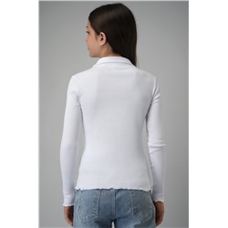 Блузка-поло в рубчик для девочки Happyfox