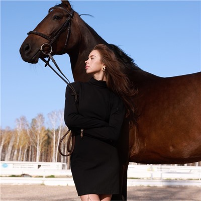 Платье - футляр мини женское MINAKU: PartyDress, чёрное, размер 44