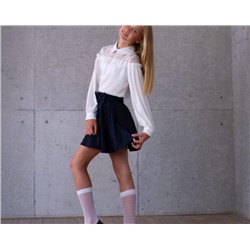 Блузка для девочки кружевная SP001 (Кремовый)