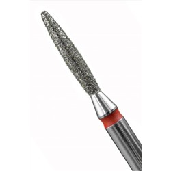 Manita Professional Фреза алмазная пламя тупое для аппаратного маникюра 856.104.244.100.018 ФАПЗ-1.8-10М, красная насечка, ø 1,8 мм, 5 шт. KRISTALLER, 1231204