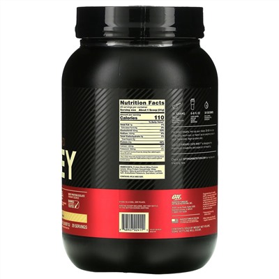 Optimum Nutrition, Gold Standard 100% Whey, 100% сыворотка, французский ванильный крем, 909 г (2 фунта)