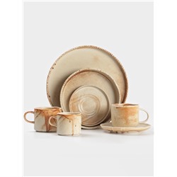 Тарелка с бортиком Magistro Organic brown, d=21.2 см, фарфор, бежевая