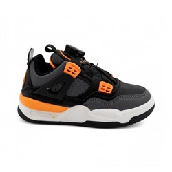Кроссовки В7227-3 черно оранжевые