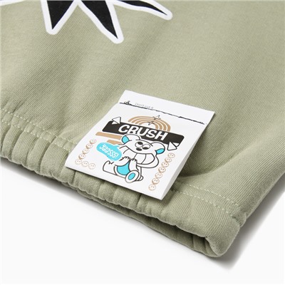 Толстовка (худи) детская MINAKU: CRUSH, оливковая, рост 104 см