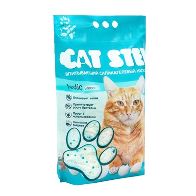 Наполнитель впитывающий силикагелевый Arctic Breeze, 7.6 л, CAT STEP