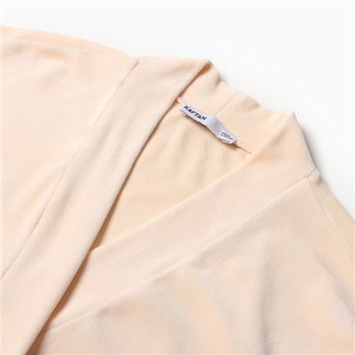 Халат домашний женский KAFTAN Plushy, размер 52-54, цвет молочный