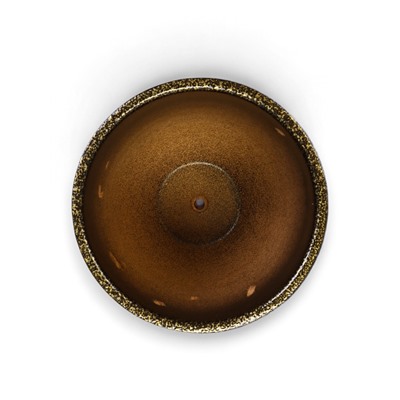 УЦЕНКА Горшок для цветов «Тёмное золото», керамический, 2.4 л, коричневый