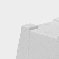 Горшок для цветов с поддоном «Квадро», 12.2 л, пластиковый, цвет мраморный