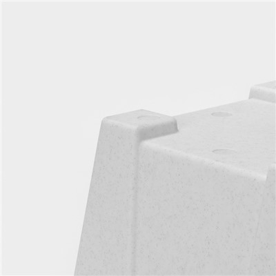 Горшок для цветов с поддоном «Квадро», 12.2 л, пластиковый, цвет мраморный