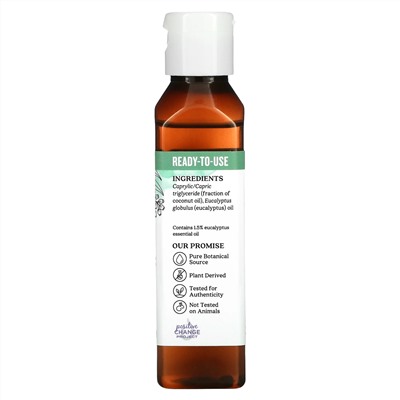 Aura Cacia, Pure Essential Oil In Fractionated Coconut Oil, Eucalyptus, 4 fl oz (118 ml)
