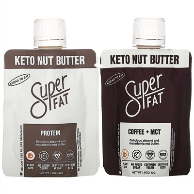 SuperFat, Variety Box, изумительное ореховое масло, 10 пакетиков по 42 г (1,5 унции) каждый