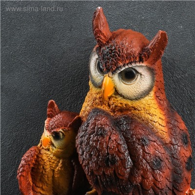 Садовая фигура из полистоуна «Две совы», подвесная, 31×20×8 см