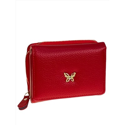 Женское портмоне из искусственной кожи, цвет красный
