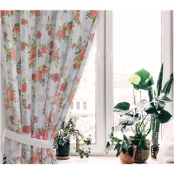 Метраж,
                                                                                        арт.  340240/150е, МЕТРАЖ, ширина 150 см,  ТЕРРАКОТОВЫЕ РОЗЫ легкая