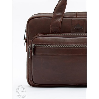 Портфель мужской кожаный 11018Z coffee Zinimsk в Новосибирске