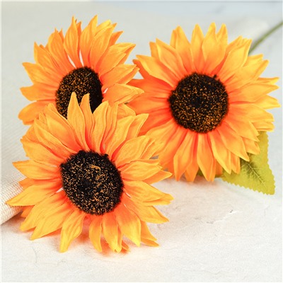 Цветок искусственный Подсолнух 63 см / 149NA-46 /уп 600/