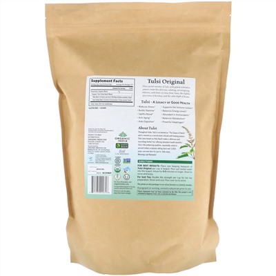 Organic India, Листовой чай тулси, оригинальный, без кофеина, 454 г (16 унций)