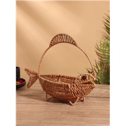 Корзинка в форме рыбки, 11×32×25 см, ротанг