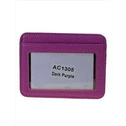 Картхолдер из натуральной кожи для пластиковых карт, цвет фиолетовый