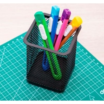 Нож канцелярский Deli, 9 мм, сталь, корп. ассорти (2)