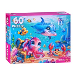 Пазлы 60 "Морские жители"
