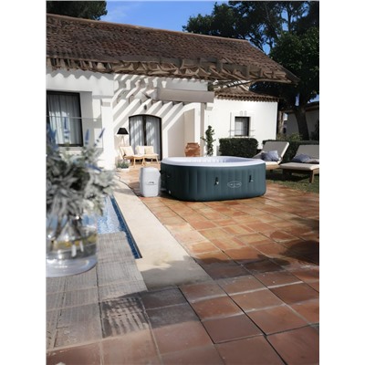 Спа – бассейн Ibiza AirJet, 180×180×66 см, фильтр-насос, тент, дозатор для химии, аэромассаж, квадратный, 6002U Bestway