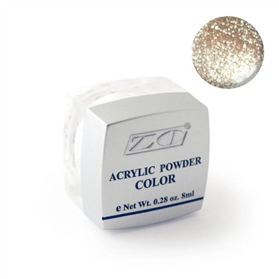 ZO Акриловая пудра для дизайна ногтей РС-29, серебряный, 8 г 17777