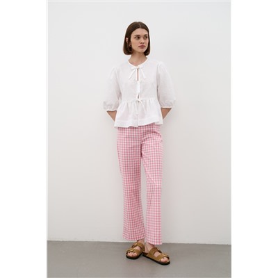 Брюки  TR2535_Pink/Розовый, белый