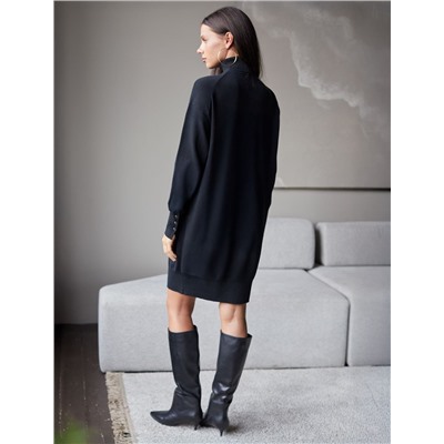 Платье тонкой вязки из хлопка с нейлоном