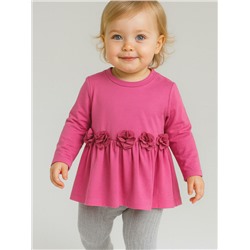 Джемпер детский трикотажный для девочек (футболка с длинными рукавами)