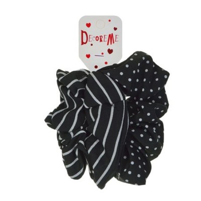 Резинка для волос 2 шт МИКС "BLACK IS COOL" 2-712/12 DecoreMe