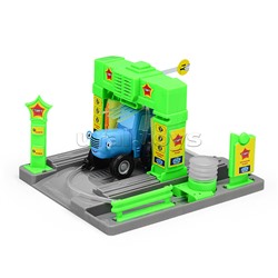 Игрушка пластик свет-звук Автомойка с водой 21 см, коробка