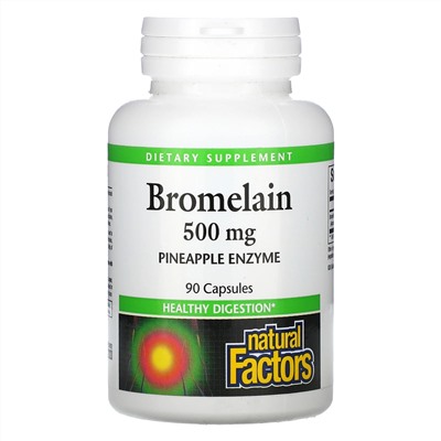 Natural Factors, Bromelain, 500 mg, 90 Capsules