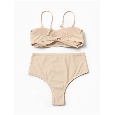 Купальник раздельный с топом женский MINAKU, размер 42, цвет молочный