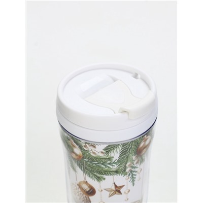 Подарочный набор новогодний, ежедневник, А6, 80 л., термостакан 250 мл «Пусть мечты сбываются»