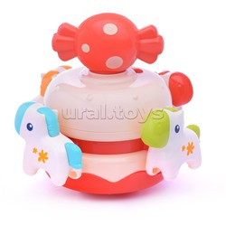 Развивающая игрушка "Карусель" розовая, в коробке