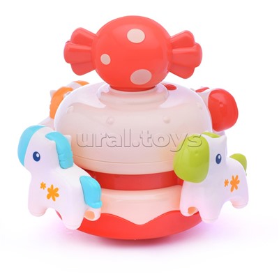 Развивающая игрушка "Карусель" розовая, в коробке
