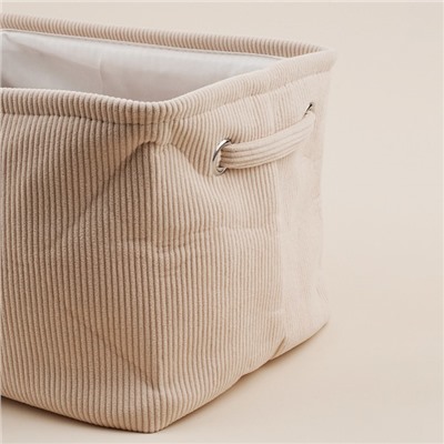 Короб для хранения вещей SL Home, 32×23×18,5 см, бежевый