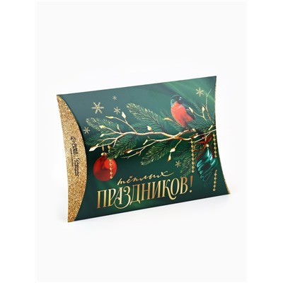Коробка новогодняя складная фигурная «Снегири», 11×8×2 см