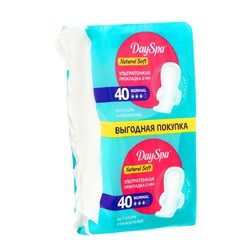 Прокладки Day Spa Ultra Natural нормал, софт, 40 шт.