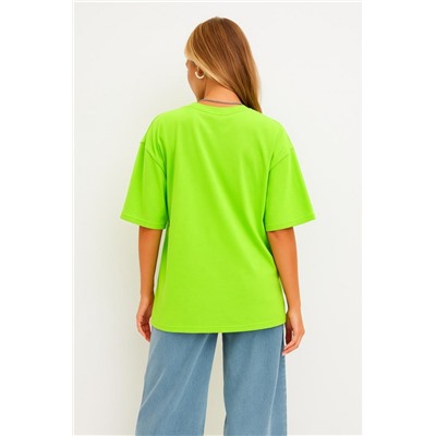 Футболка женская оверсайз Арт. 001 (Салатовый)