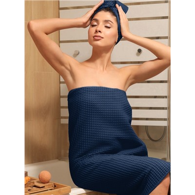 Банные полотенца LoveLife Waffle blue, 2 шт.: 100×150, 50×100 см, хлопок 100%