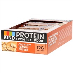 KIND Bars, Протеиновые батончики, хрустящие батончкики с арахисовым маслом, 12 батончиков 1,76 унц. (50 г) каждая