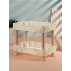Органайзер для хранения косметики, двухуровневый, 24×15×20 см, МИКС